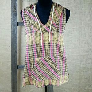 We The Free women s/p Free People hoodie front pocket sleevless top